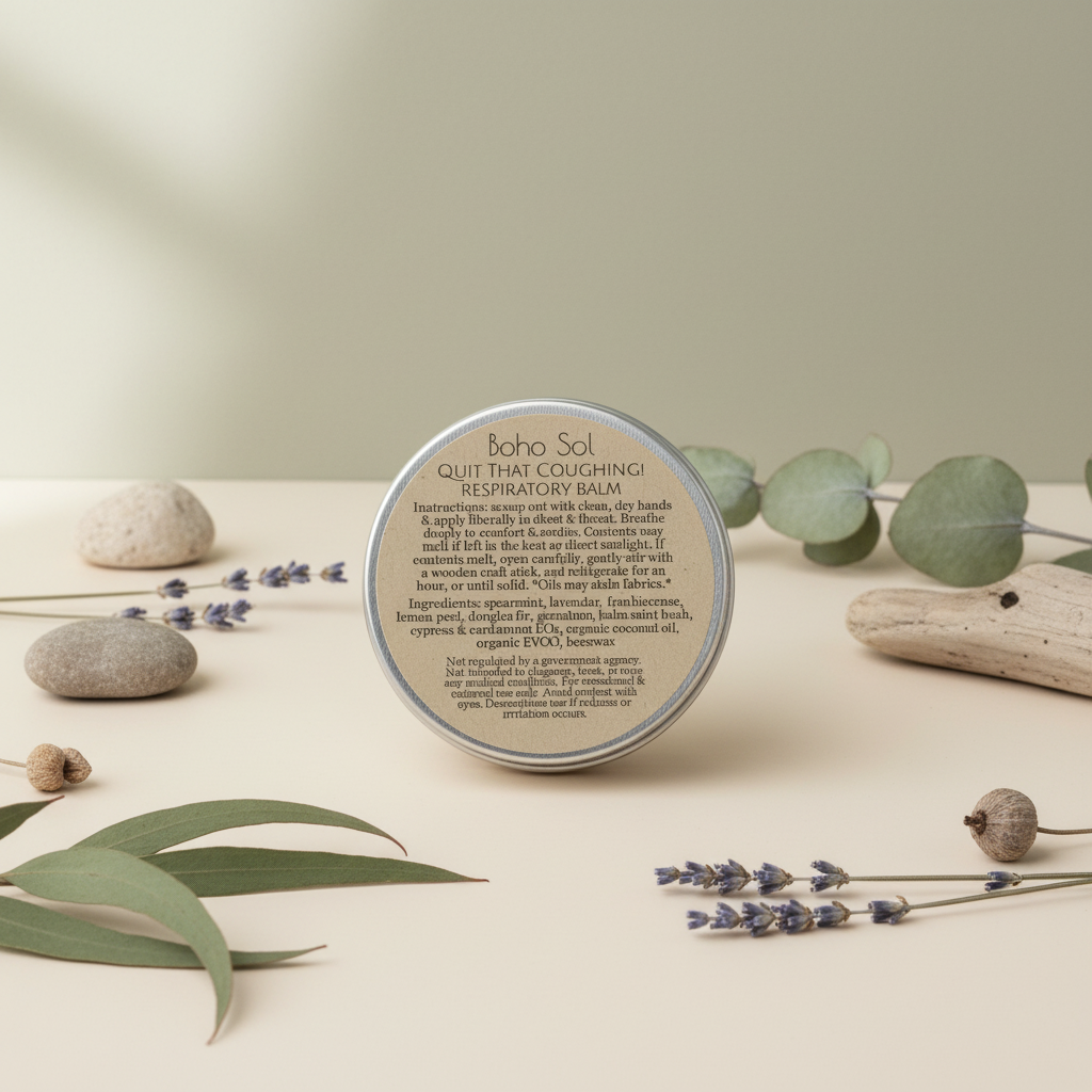 Quit That Coughing! Respiratory Balm - closed tin