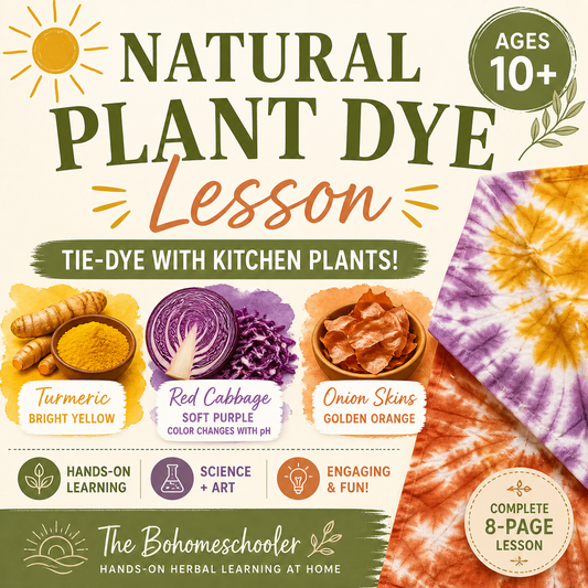 Natural Plant Dye Lesson | Tie Dye Activity: Turmeric, Red Cabbage & Onion Skins