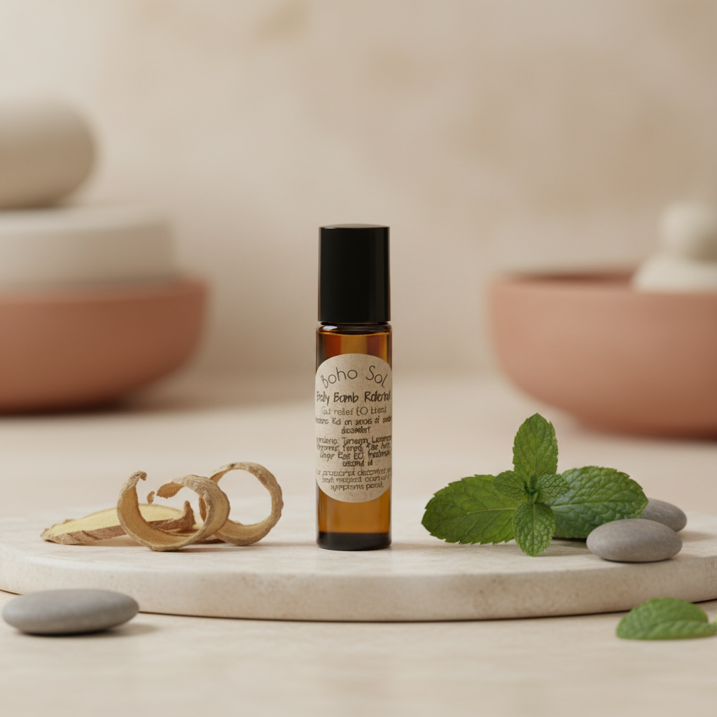 Belly Bomb with spa background