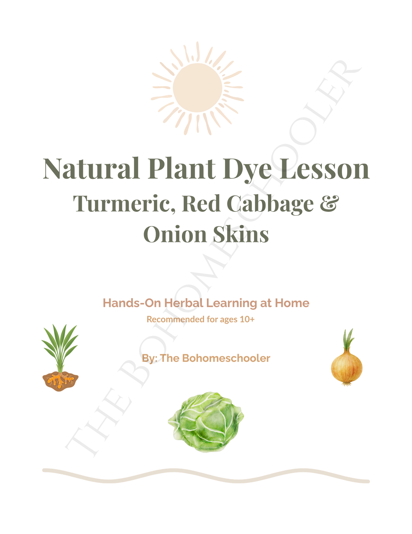 Natural Plant Dye Lesson | Tie Dye Activity: Turmeric, Red Cabbage & Onion Skins