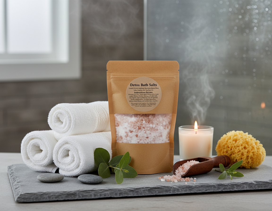 Detox Bath Salts in Spa Setting
