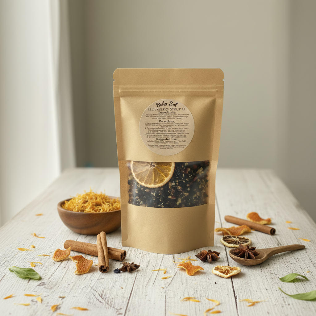 DIY Elderberry Syrup Kit with Calendula Bowl - No Border
