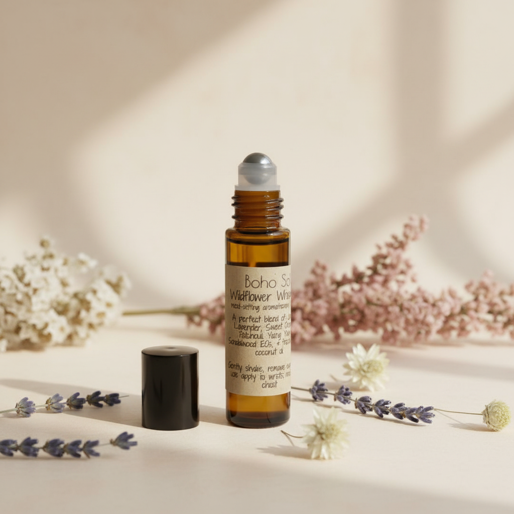 Wildflower Whispers aromatherapy roller with natural botanicals