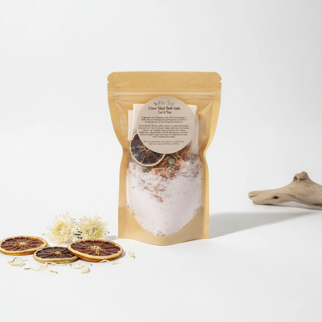 Citrus Burst Bath Salts with natural botanicals