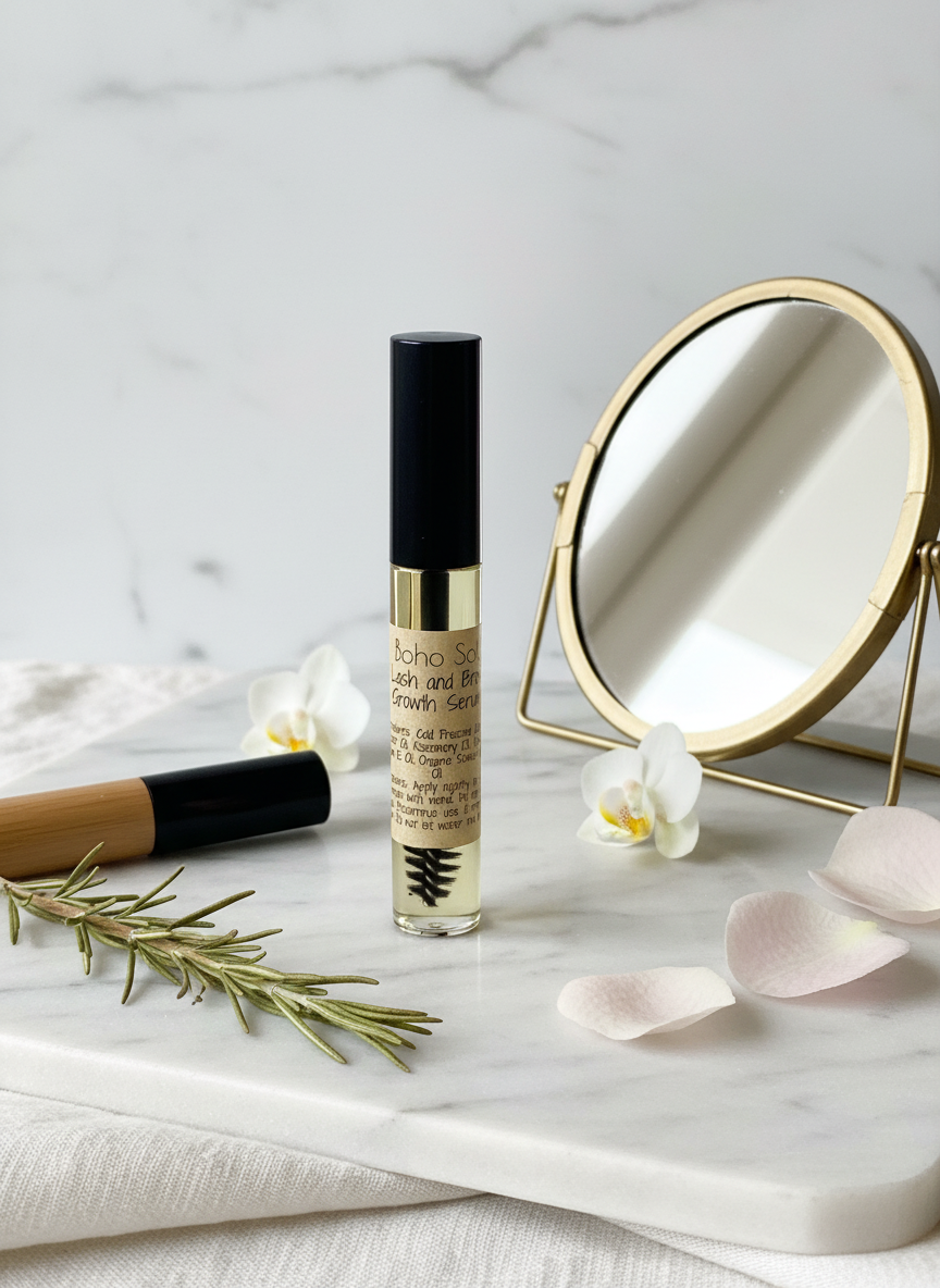 Natural Lash and Brow Growth Serum in Beauty Setting
